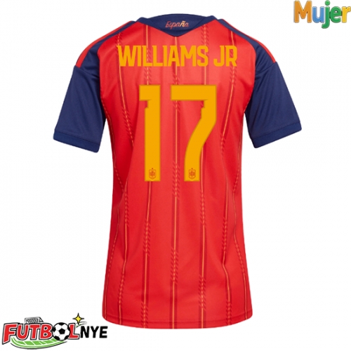 Camiseta España Nico Williams #17 Primera Equipación para mujer Mundial 2026 manga corta